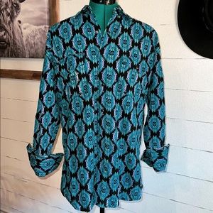 Vintage Wrangler Aztec Pearl snap